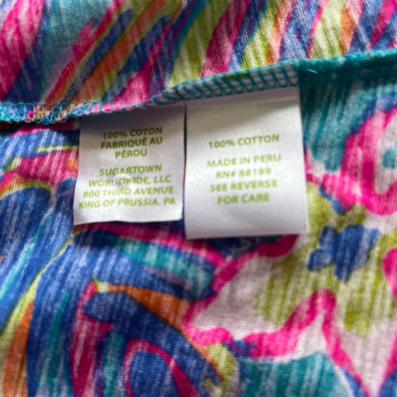 Lilly Pulitzer Gimme the Juice Hawaii Rachet Back Exotic Floral Cotton Tank Top - Picture 14 of 14